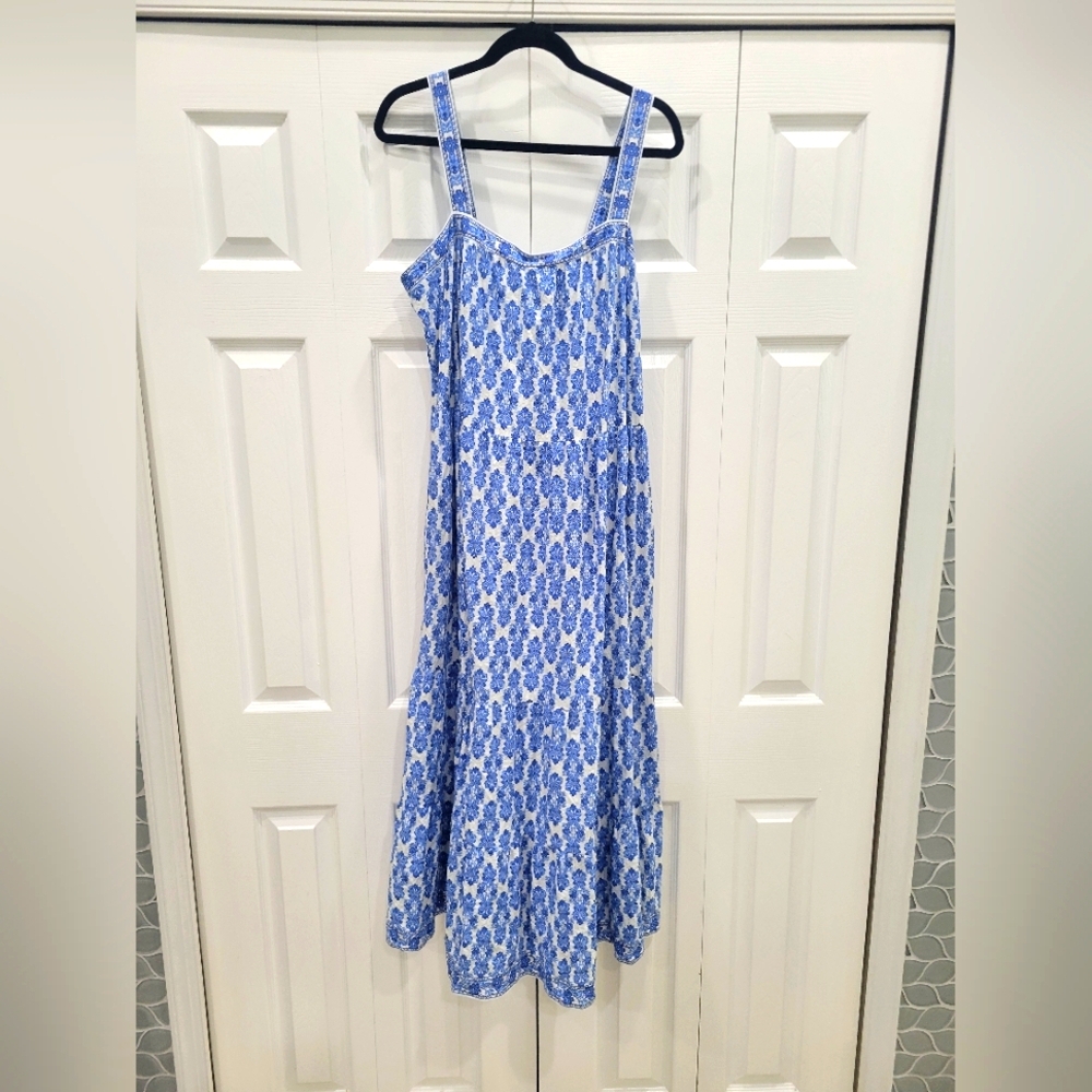 Max Studio Maxi Dress, Periwinkle Blue & White